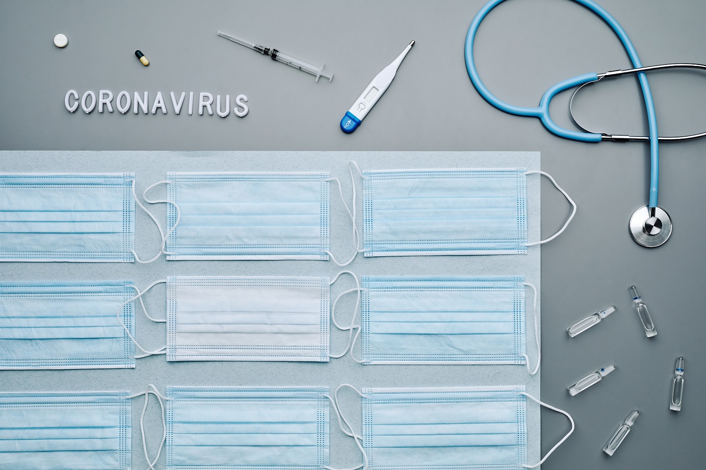 Coronavirus Flatlay