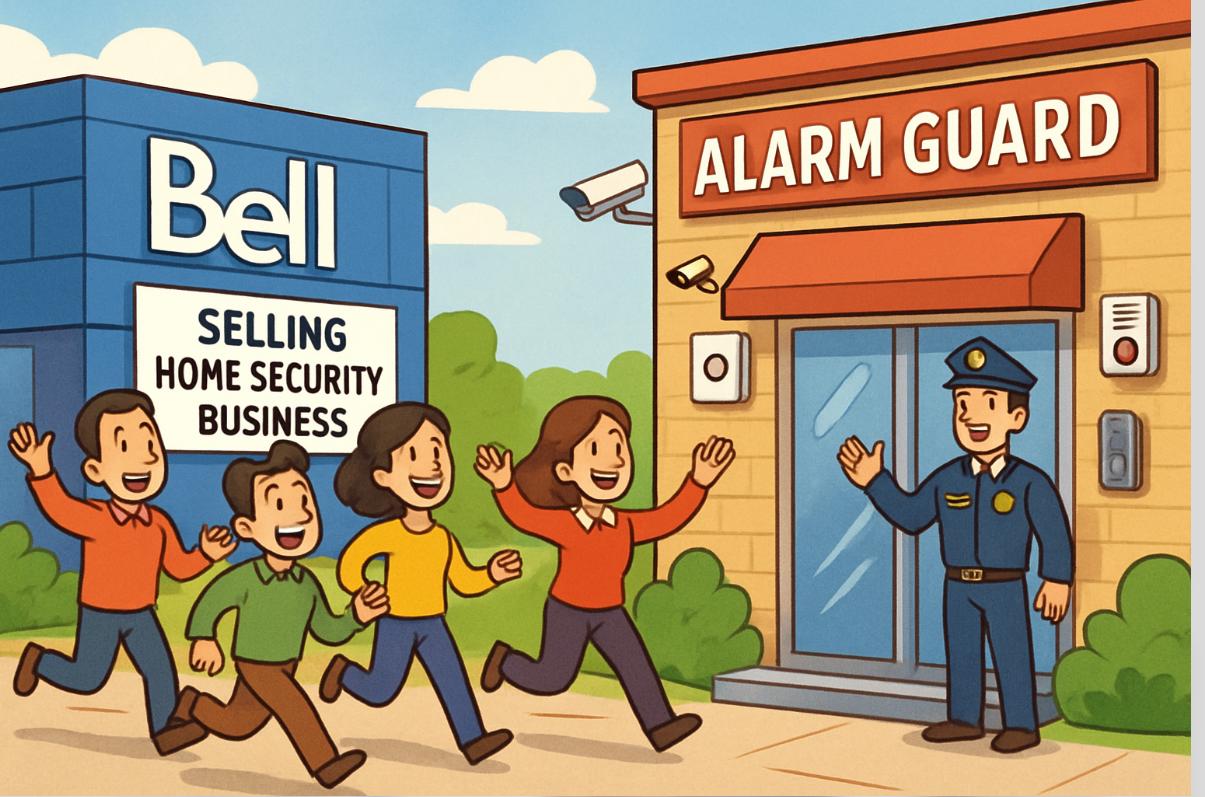Bell security customers running to Alarm Guard