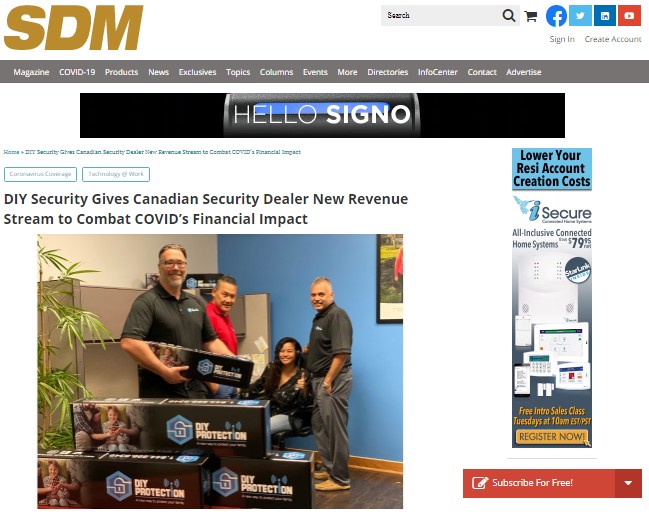DIY Security Gives Canadian Security Dealer New Revenue Stream to Combat COVID’s Financial Impact